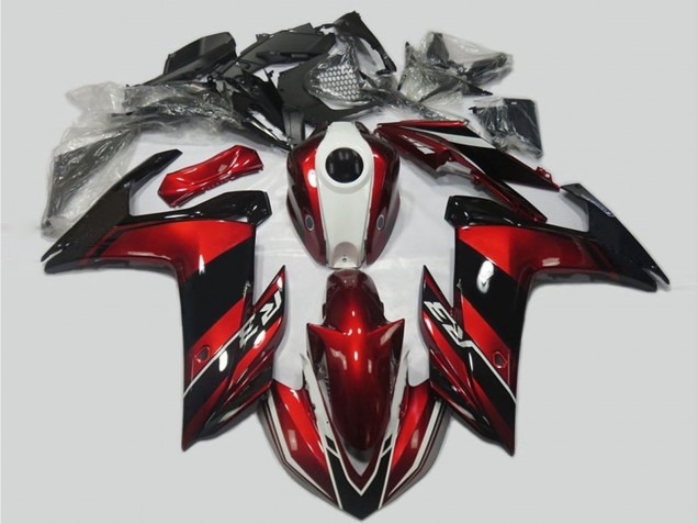 Mejores Kits Carenado Moto Yamaha R3 2015-2018 - Rojo Blanco Negro Brillante