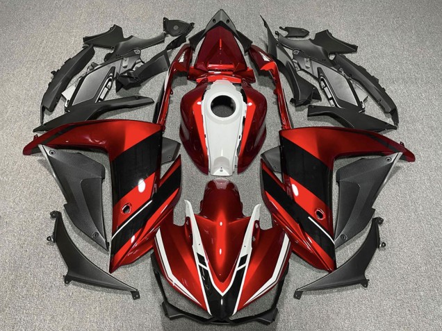 Mejores Carenados Moto Yamaha R3 2015-2018 - Rojo Blanco Negro Brillante