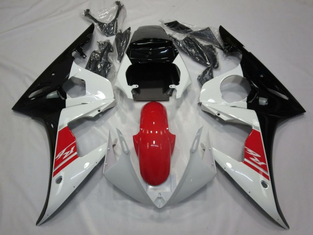 Mejores Carenado Moto Yamaha R6 2005 - Blanco Rojo Negro
