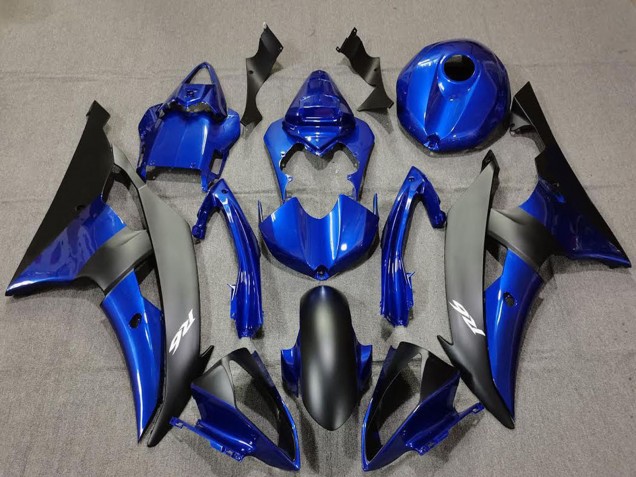 Mejores Carenados Moto Yamaha R6 2008-2016 - Azul Negro Mate Blanco Calcomanías