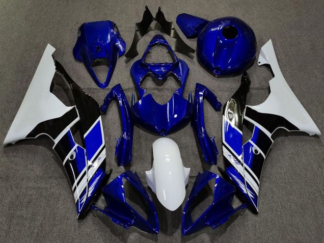 Mejores Carenados Moto Yamaha R6 2008-2016 - Blanco Azul Negro Brillante