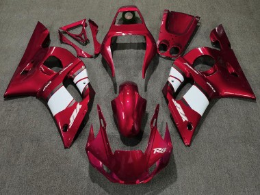 Mejores Carenado Moto Yamaha R6 1998-2002 - Rojo Blanco