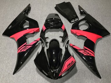 Mejores Carenados Moto Yamaha R6 2003-2004 - Negro Brillante Rosa