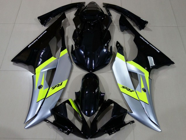 Mejores Carenados Moto Yamaha R6 2008-2016 - Plata Neon Verde Negro Brillante