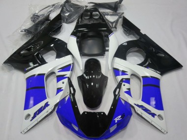 Mejores Carenados Moto Yamaha R6 1998-2002 - Blanco Azul Negro Brillante