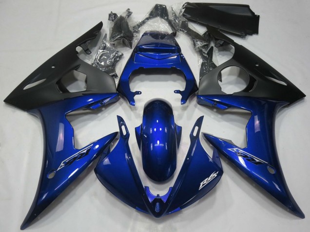 Mejores Carenados Moto Yamaha R6 2005 - Azul Oscuro Negro Mate