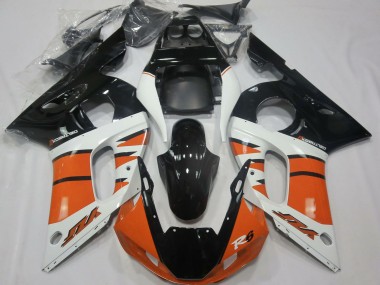 Mejores Carenados Moto Yamaha R6 1998-2002 - Blanco Naranja Negro Brillante