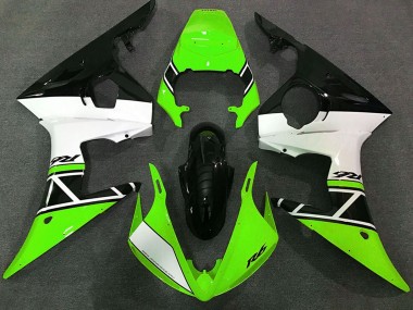 Mejores Carenados Moto Yamaha R6 2003-2004 - Verde Blanco Negro Brillante