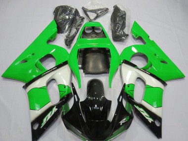 Mejores Carenado Moto Yamaha R6 1998-2002 - Verde Blanco Negro Brillante