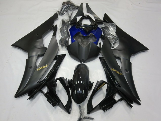 Mejores Carenados Moto Yamaha R6 2008-2016 - Negro Brillante Negro Mate Azul Oro Calcomanías