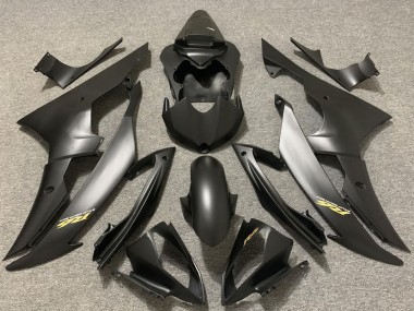 Mejores Carenados Moto Yamaha R6 2008-2016 - Gris Mate Negro Oro Calcomanías