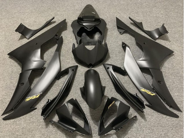 Mejores Carenados Moto Yamaha R6 2008-2016 - Gris Mate Negro Oro Calcomanías