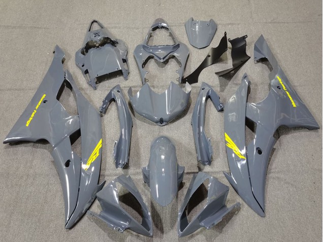 Mejores Carenados Moto Yamaha R6 2008-2016 - Nardo Gris Alta Visibilidad Amarillo Calcomanías