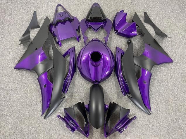Mejores Carenados Moto Yamaha R6 2008-2016 - Púrpura Negro Mate