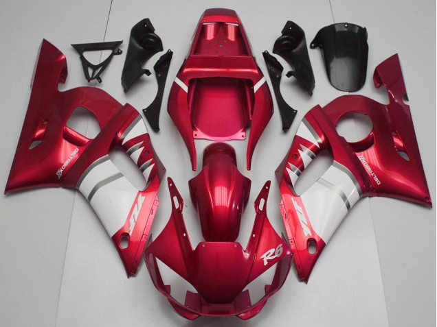 Mejores Carenados Moto Yamaha R6 1998-2002 - Rojo Blanco