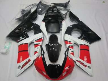 Mejores Carenados Moto Yamaha R6 1998-2002 - Blanco Rojo Negro Brillante