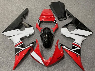 Mejores Carenados Moto Yamaha R6 2003-2004 - Rojo Blanco Negro Brillante