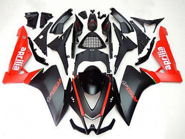 Mejores Carenados Moto Aprilia RS4 125 2012-2018 - Rojo Negro Mate
