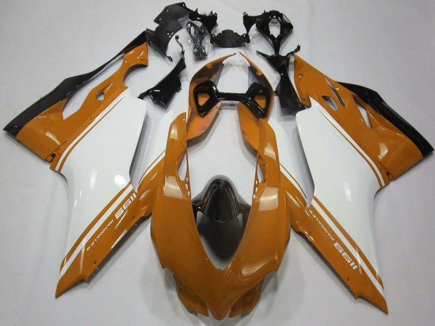 Mejores Carenados Moto Ducati 1199 2011-2014 - Brown Blanco Negro
