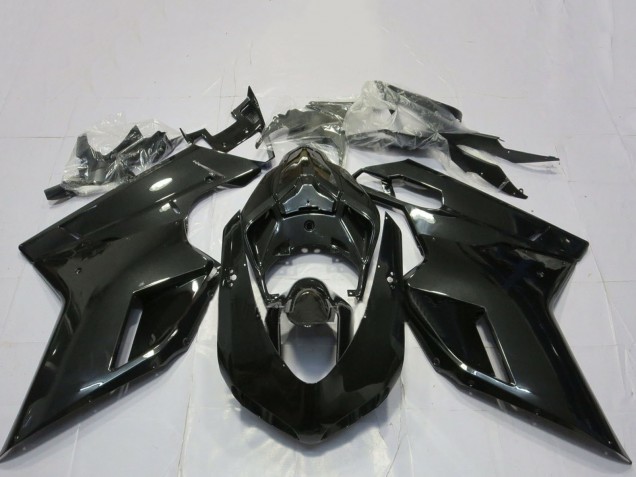 Mejores Carenados Moto Ducati 848 1098 1198 2007-2014 - Negro Brillante