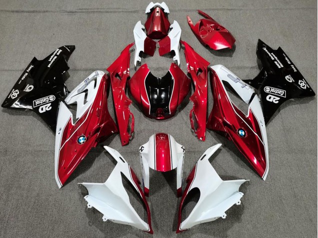 Mejores Carenados Moto BMW S1000RR 2017-2018 - Blanco Rojo Negro Brillante