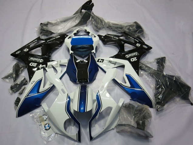 Mejores Carenado Moto BMW S1000RR 2015-2016 - Blanco Azul Negro Brillante
