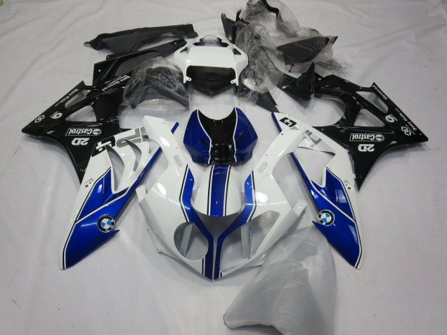 Mejores Carenados Moto BMW S1000RR 2015-2016 - Blanco Azul Negro Brillante