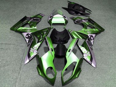 Mejores Carenados Moto BMW S1000RR 2017-2018 - Verde Negro Púrpura Claro