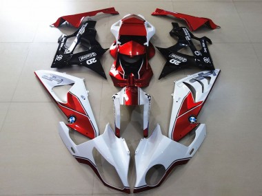 Mejores Carenados Moto BMW S1000RR 2009-2014 - Blanco Rojo Negro Brillante