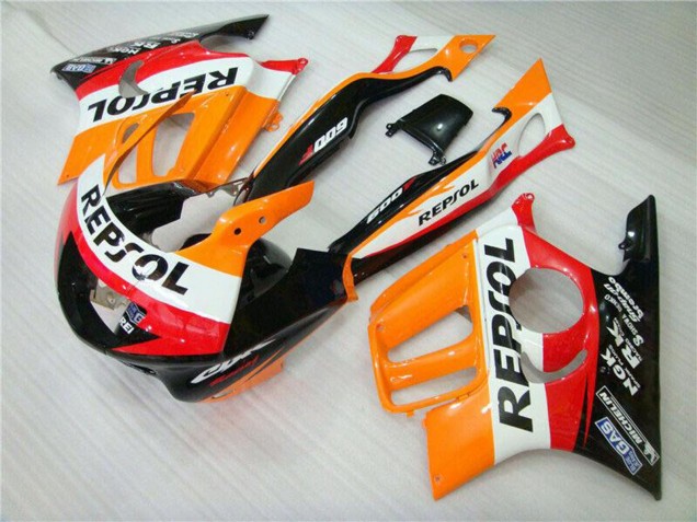 Mejores Carenado Moto Honda CBR600 F3 1995-1996 - Naranja Blanco Rojo Negro Brillante Repsol