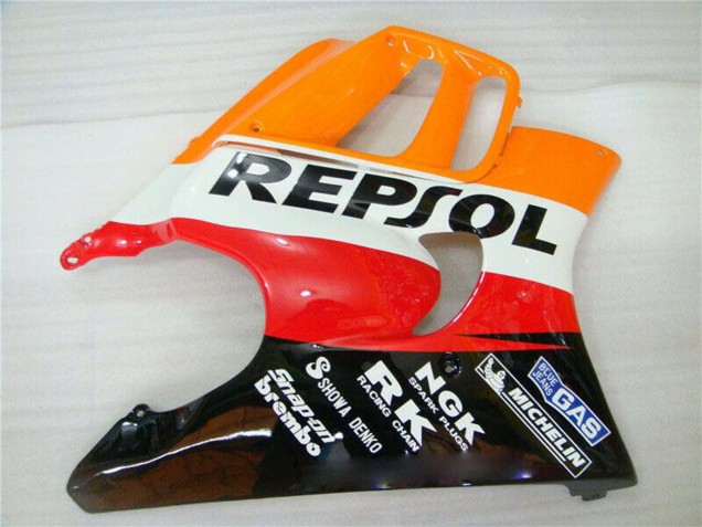 Mejores Carenado Moto Honda CBR600 F3 1995-1996 - Naranja Blanco Rojo Negro Brillante Repsol
