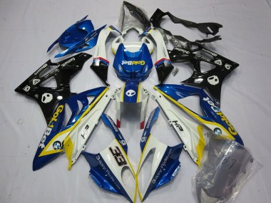 Mejores Carenados Moto BMW S1000RR 2009-2014 - Blanco Amarillo Azul Negro Brillante OroBet 33
