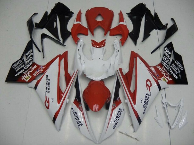 Mejores Carenado Moto Triumph Daytona 675 2013-2016 - Blanco Rojo Negro Brillante