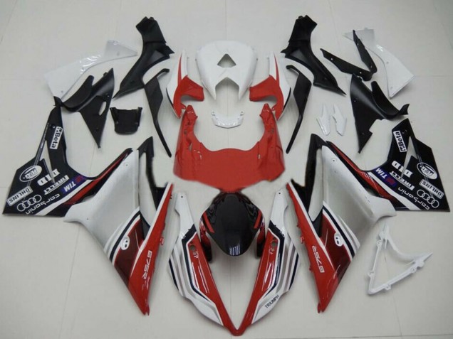 Mejores Carenados Moto Triumph Daytona 675 2013-2016 - Blanco Rojo Plata Negro Brillante