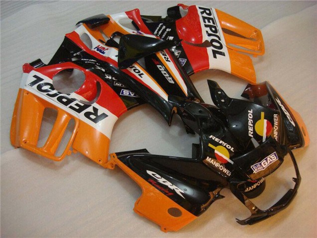 Mejores Carenados Moto Honda CBR600 F3 1995-1996 - Naranja Blanco Rojo Negro Brillante Repsol