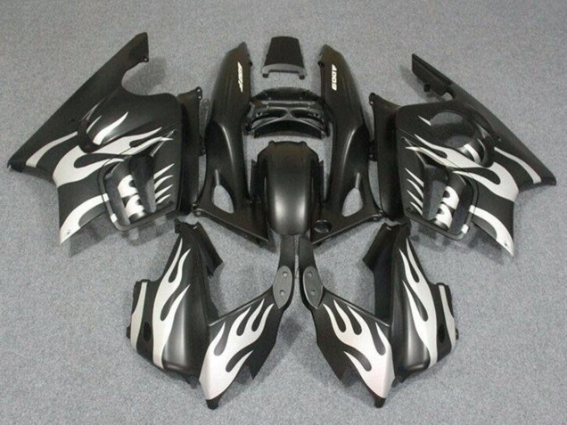 Mejores Carenados Moto Honda CBR600 F3 1995-1996 - Blanco Negro Mate Llama