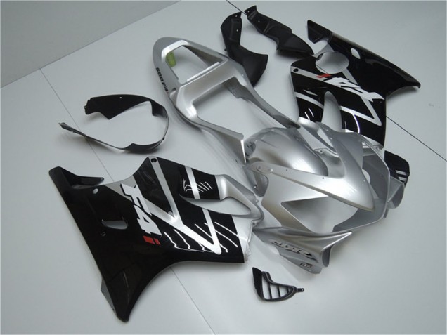 Mejores Carenado Moto Honda CBR600 F4i 2001-2003 - Plata Negro Brillante