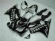 Mejores Carenados Moto Honda CBR600 F4i 2001-2003 - Negro Brillante Plata SevenStars