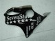Mejores Carenados Moto Honda CBR600 F4i 2001-2003 - Negro Brillante Plata SevenStars