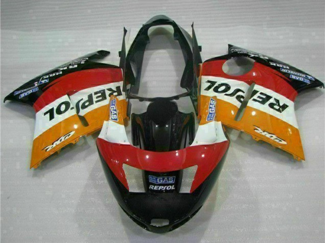 Mejores Carenado Moto Honda CBR1100XX Blackbird 1996-2007 - Naranja Blanco Rojo Negro Brillante Repsol