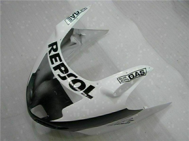 Mejores Carenados Moto Honda CBR1100XX Blackbird 1996-2007 - Blanco Negro Brillante Repsol