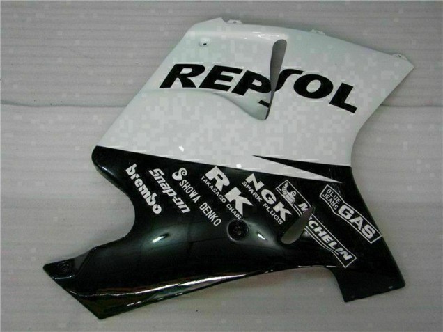 Mejores Carenados Moto Honda CBR1100XX Blackbird 1996-2007 - Blanco Negro Brillante Repsol