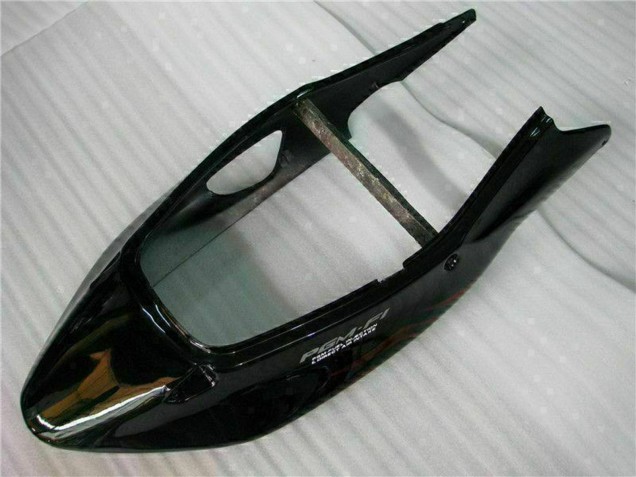 Mejores Carenado Moto ABS Honda CBR1100XX Blackbird 1996-2007 - Negro Brillante Rojo Llama