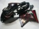 Mejores Carenados Moto ABS Honda CBR1100XX Blackbird 1996-2007 - Negro Brillante Rojo Llama