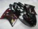 Mejores Carenados Moto ABS Honda CBR1100XX Blackbird 1996-2007 - Negro Brillante Rojo Llama