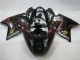 Mejores Carenados Moto ABS Honda CBR1100XX Blackbird 1996-2007 - Negro Brillante Rojo Llama