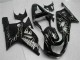 Mejores Carenados Moto Suzuki GSXR 600/750 2001-2003 - Negro Brillante Plata Llama
