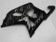 Mejores Carenados Moto Suzuki GSXR 600/750 2001-2003 - Negro Brillante Plata Llama