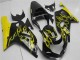 Mejores Carenados Moto Suzuki GSXR 600/750 2001-2003 - Negro Brillante Amarillo Llama