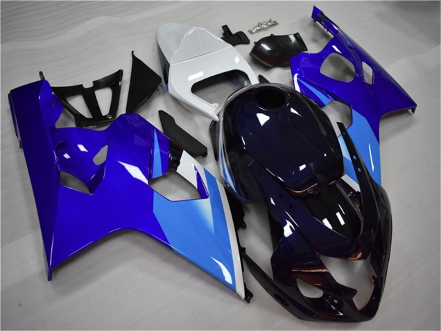 Mejores Carenado Moto Suzuki GSXR 600/750 2004-2005 - Blanco Azul Negro